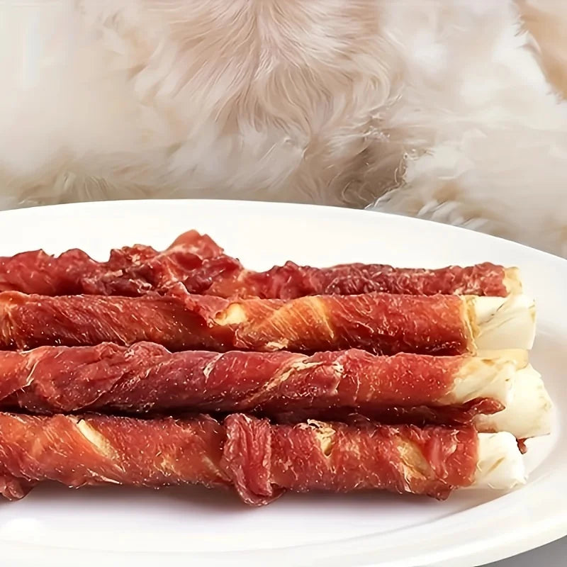 Duck Wrapped Rawhide Sticks, Dog Treats