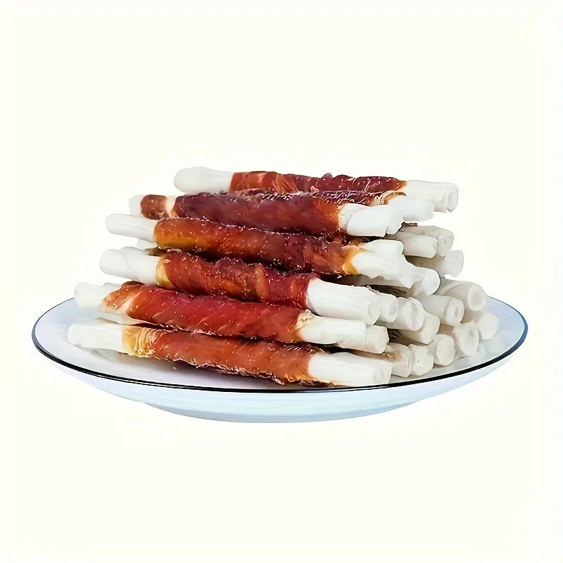 Duck Wrapped Rawhide Sticks, Dog Treats