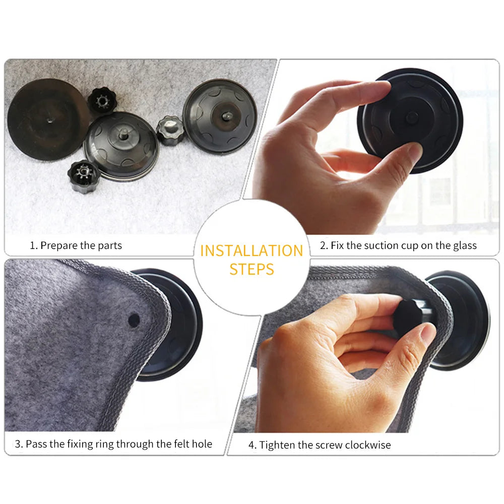 Window Pet Hammock With Strong Suction Cups