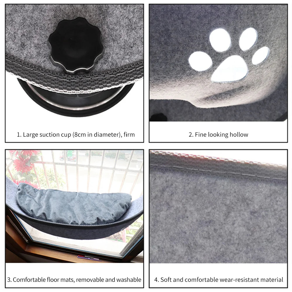 Window Pet Hammock With Strong Suction Cups
