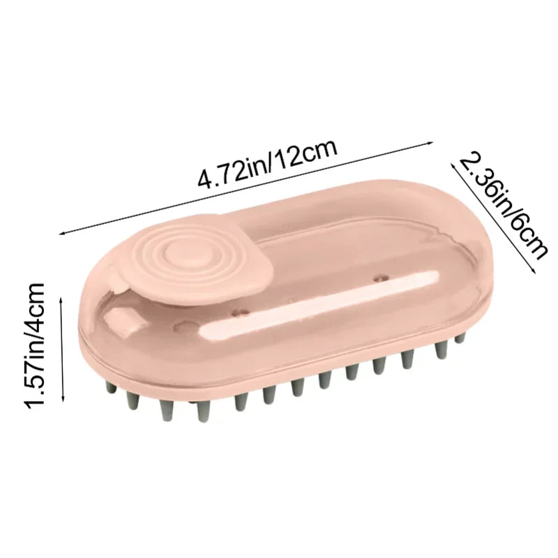 Soothe Massage Pet Brush with Shampoo Dispenser
