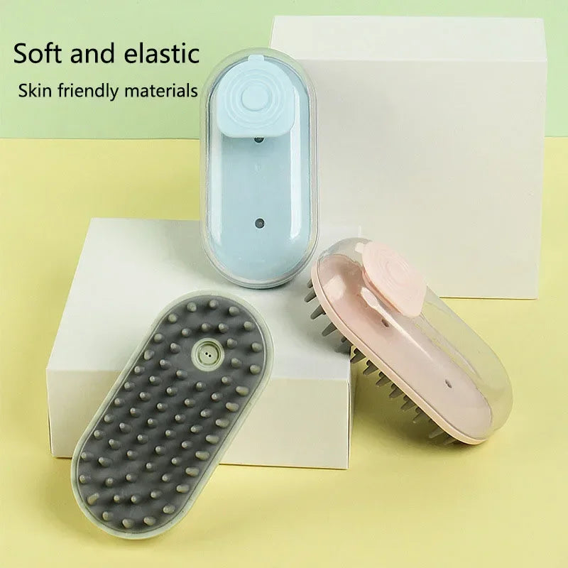Soothe Massage Pet Brush with Shampoo Dispenser