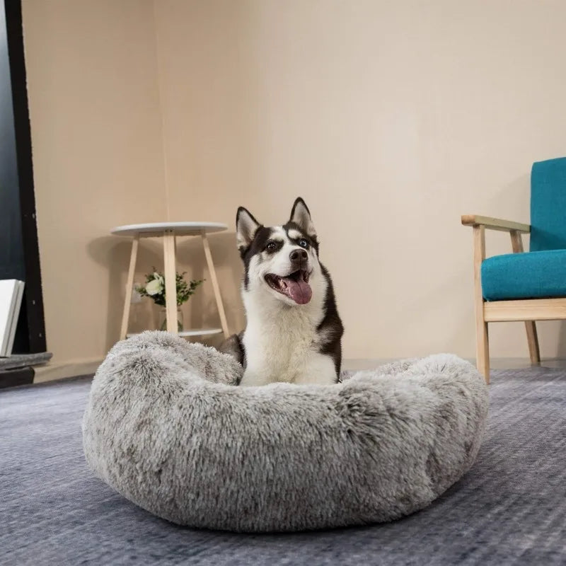 Oval Calming Donut Cuddler Dog Bed