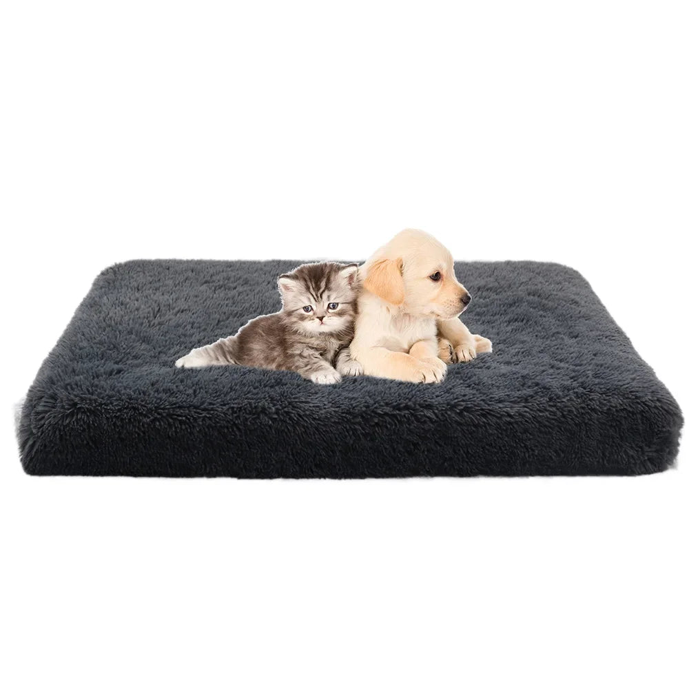 Soft Plush Pet Bed Mat Removable Calming Cushion Dog Cat Large Cleaning Puppy Supplies Brand