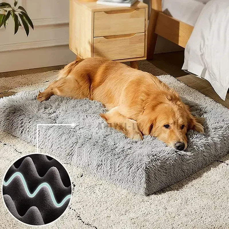 Soft Plush Pet Bed Mat Removable Calming Cushion Dog Cat Large Cleaning Puppy Supplies Brand