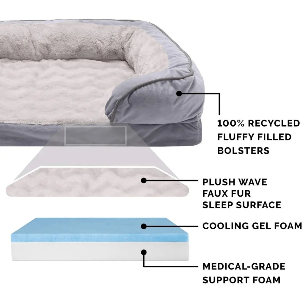 Furhaven Cooling Gel Dog Bed for Large Dogs