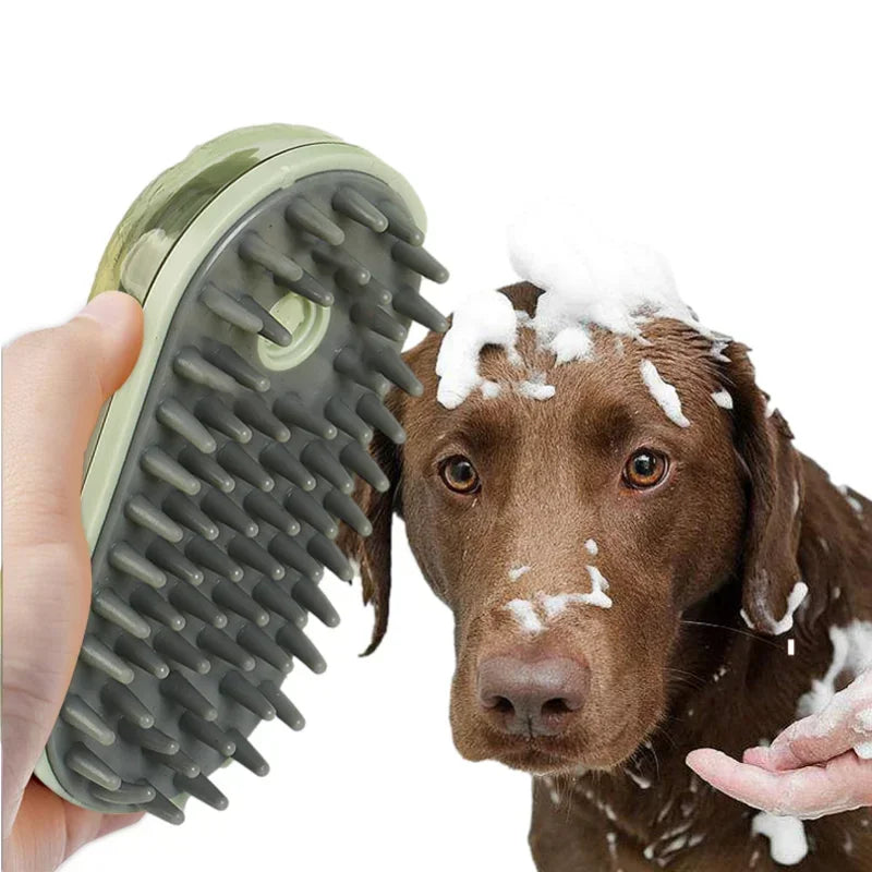 Soothe Massage Pet Brush with Shampoo Dispenser