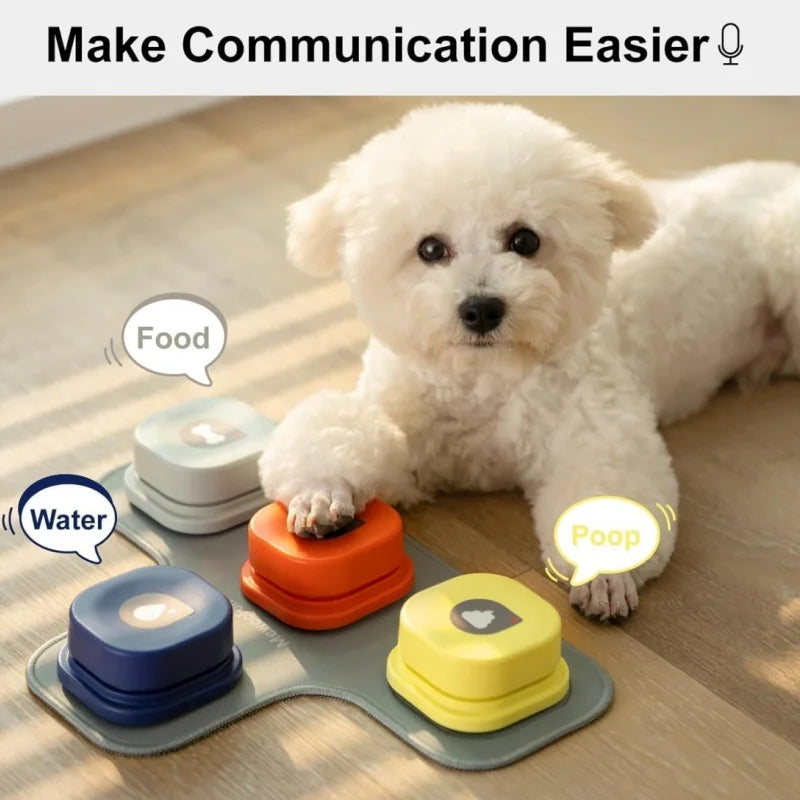 MEWOOFUN Dog Button Record Talking Pet Toy