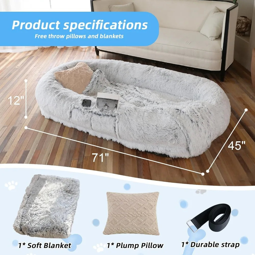 Washable Faux Fur Dog Bed