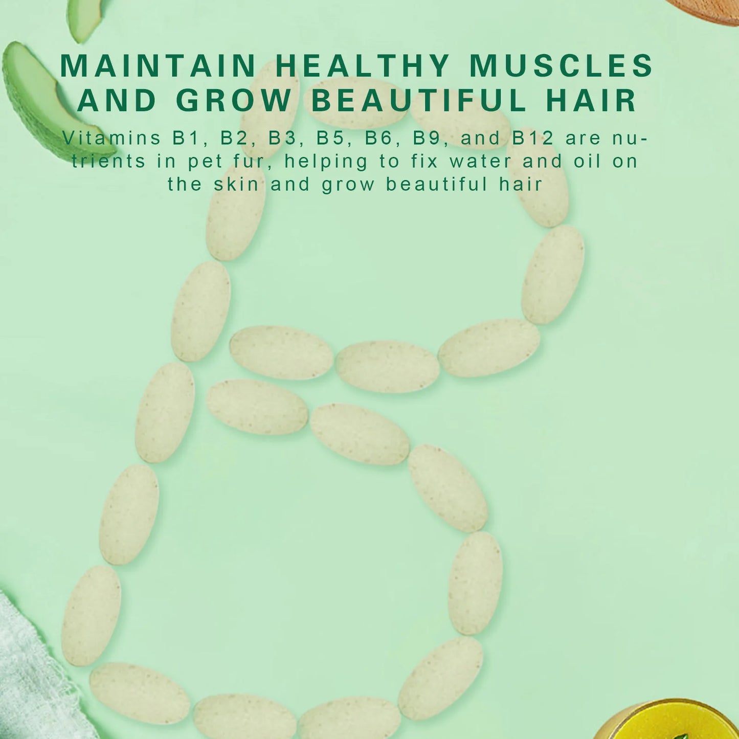 Multivitamin Chewable Dog Vitamins with VB VA VD VE Dog Health Supplies