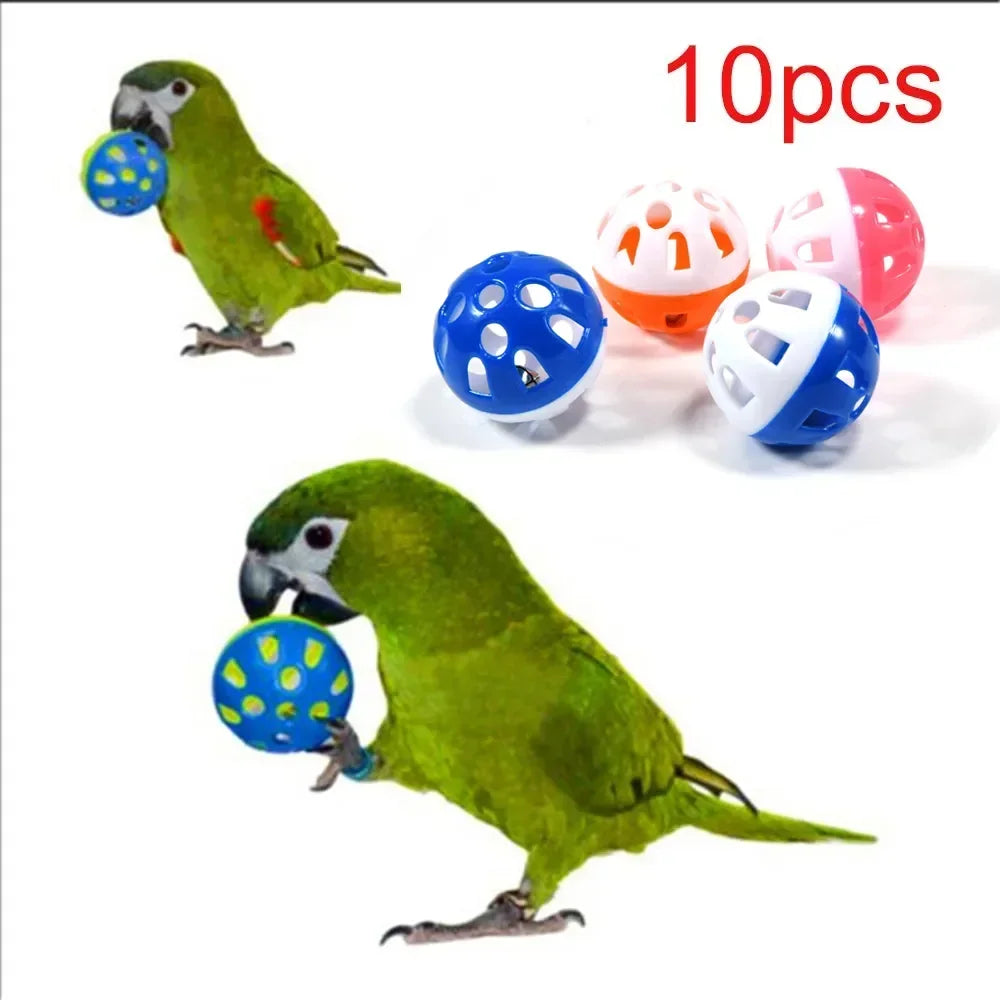 Colorful Hollow Rolling Bell Ball Bird Toy