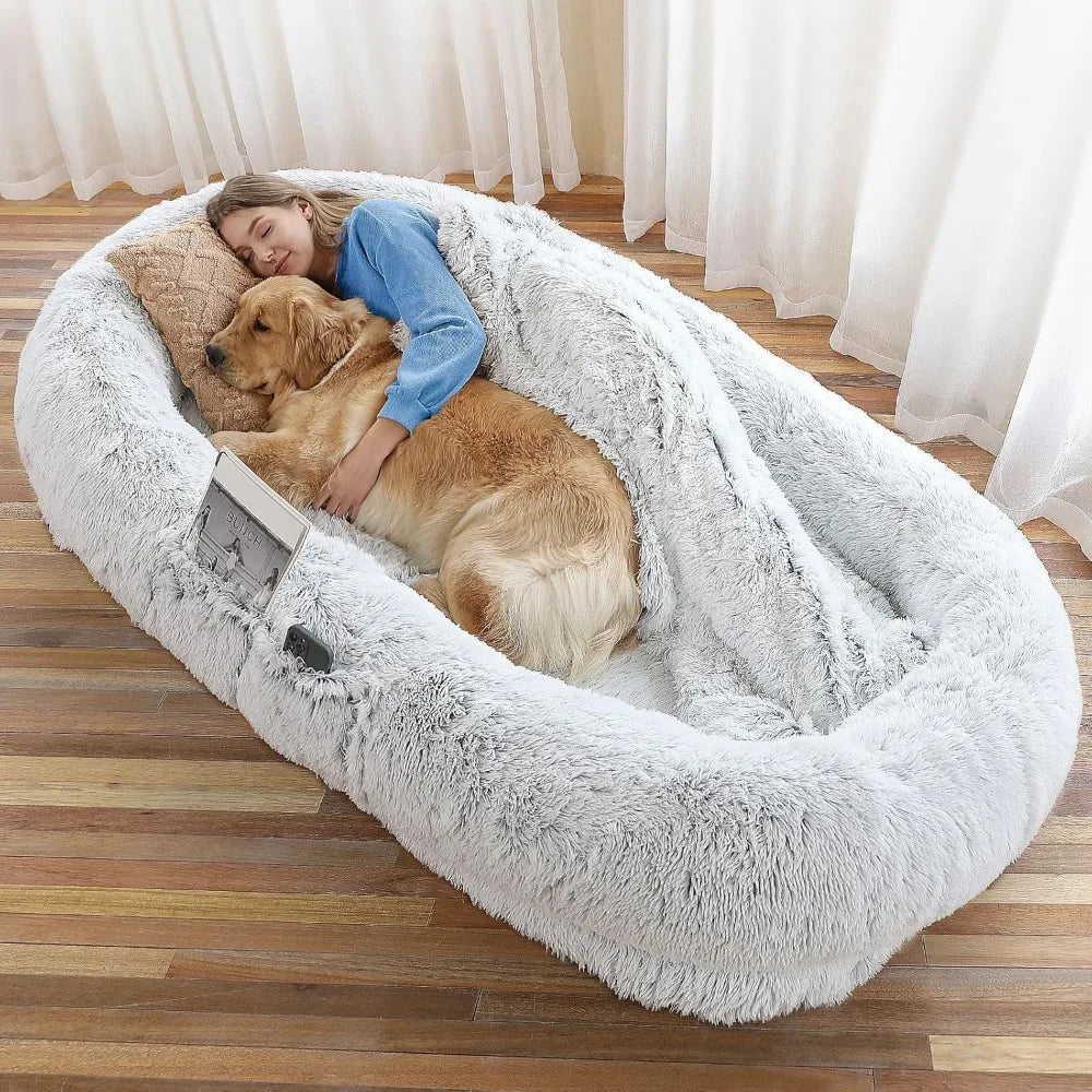 Washable Faux Fur Dog Bed