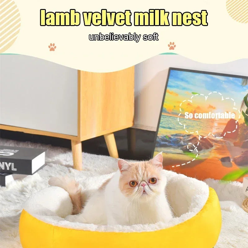Comfortable Plush Pet Nest Round Cashmere