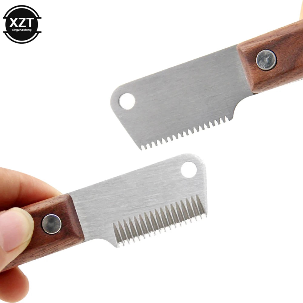 Wooden Handle Stripping Knife Pet Hair Remover