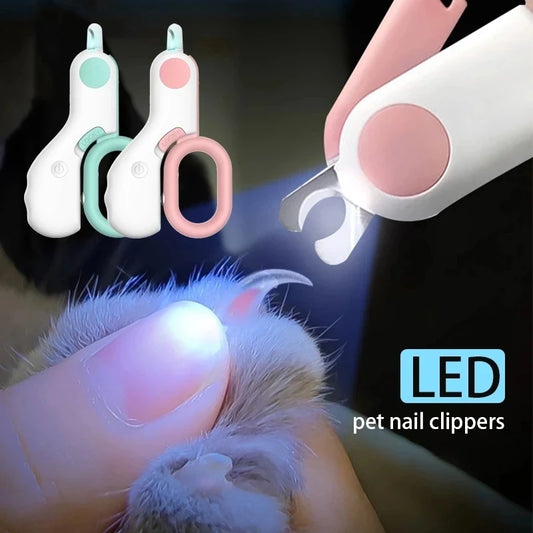 Professional Pet Nail Clipper LED Light Pet Nail Clipper Claw Grooming Scissors for Cats Small Dogs Scissors Cat  Accessories