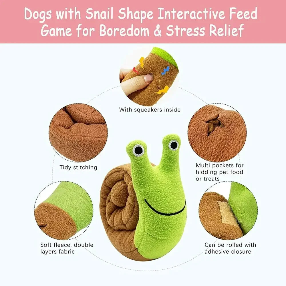 Squeak Dog Toys Sniffing Plush Snails Toys